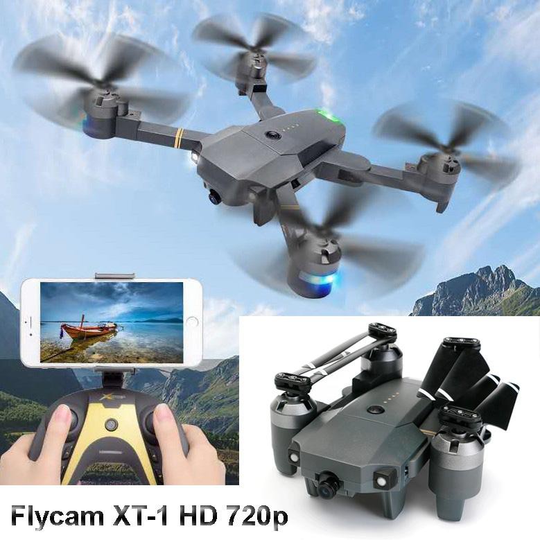 Flycam quay video Full HD 720P, Máy bay điều khiển kết nối wifi 3G - 4G, Máy bay điều khiển từ xa XT-1, Động cơ mạnh mẽ