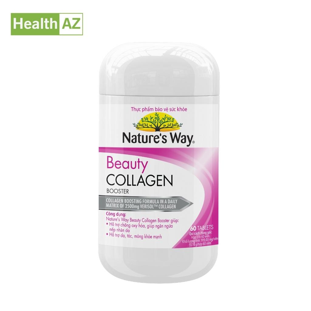 Viên Uống Đẹp Da Collagen Beauty Booster NATURE'S WAY Hỗ Trợ Ngăn Ngừa Oxy Hóa, Hộp 60 Viên