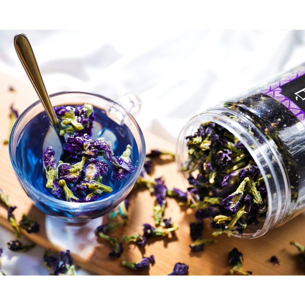 Bột Hoa Đậu Biếc Nguyên Chất  TG FOODS Dùng Nấu Xôi,Bột Tạo Mầu, Dưỡng Da