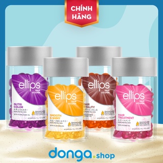 Viên dưỡng tóc Ellips hủ 50 viên - Serum chăm sóc, phục hồi tóc óng mượt với thành phần vitamin và tinh dầu tự nhiên