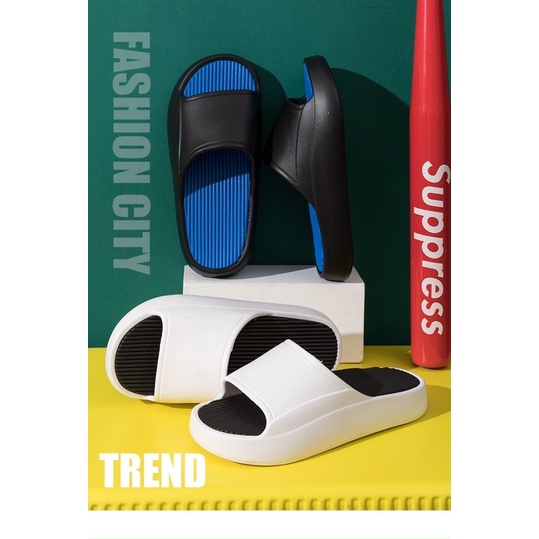 (ảnh+video)dép nam nữ đúc nguyên khối đế độn 3cm 2 màu hót