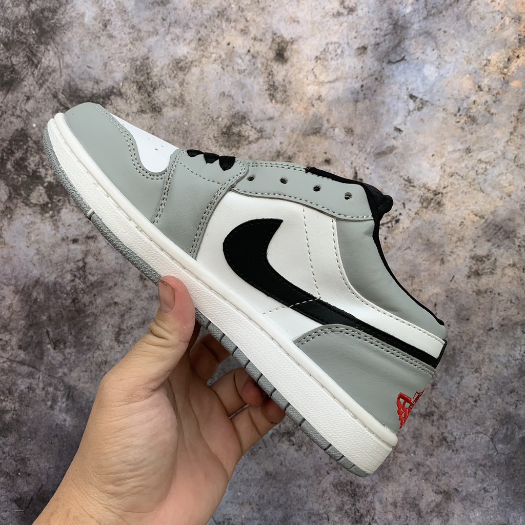 Giày JD1 thể thao sneaker nam nữ JORDAN 1 xám cổ thấp Hot trend