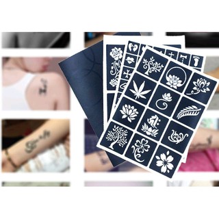 KHUÔN VẼ HENNA - KHUÔN VẼ HÌNH XĂM 12 hình