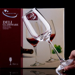 Bộ 6 Ly Rượu Vang Pha Lê EJ5848 Deli