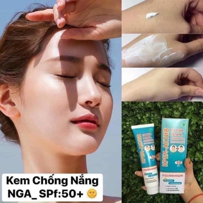 Kem chống nắng lên tone da spf50 Nga