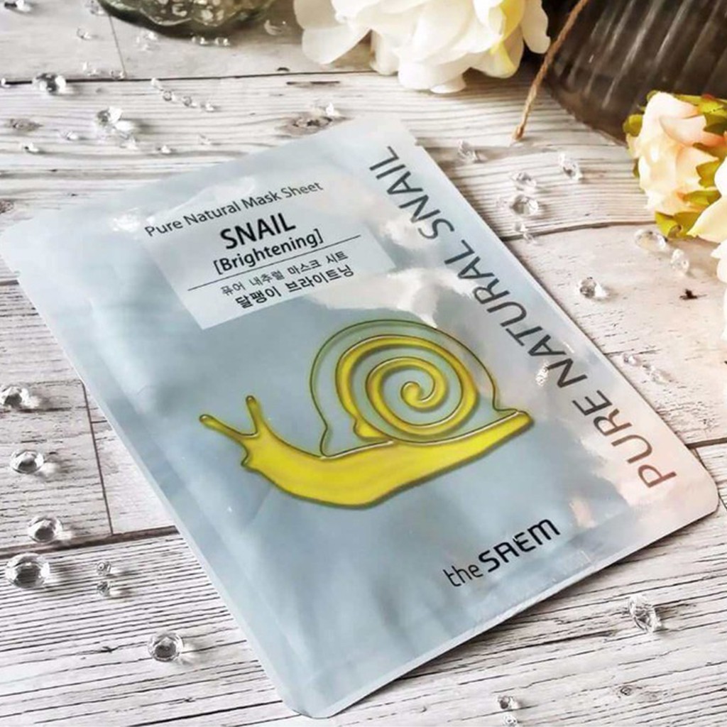 Mặt Nạ Giấy Dưỡng Trắng - Giữ Ẩm The Saem  Pure Natural Mask Sheet 20ml