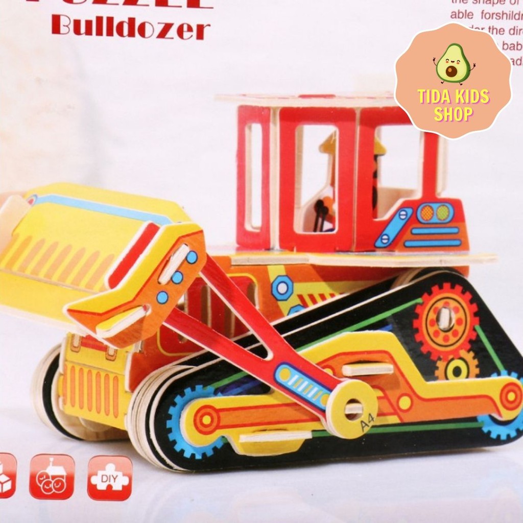 [Mẫu Mới 2021] Đồ Chơi Xe Tải Mô Hình 3D Bằng Gỗ Siêu Đẹp Cho Bé ❤ Freeship ❤ TiDa Kids Shop