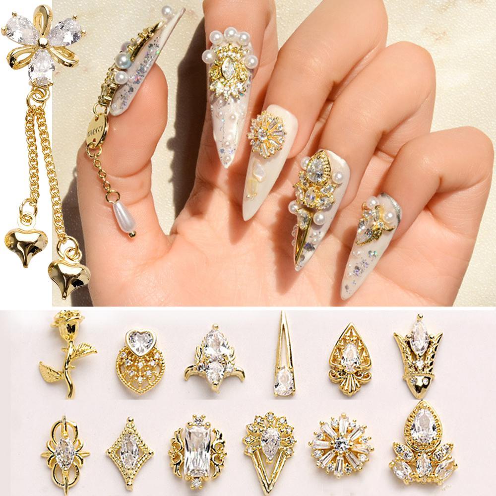 AROMA Dây Chuyền Mặt Hoa Hồng Đính Đá 3D