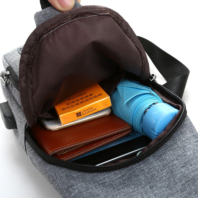 【PTS01】Túi Nam đeo chéo thời trang cá tính, có cổng sạc USB | BigBuy360 - bigbuy360.vn