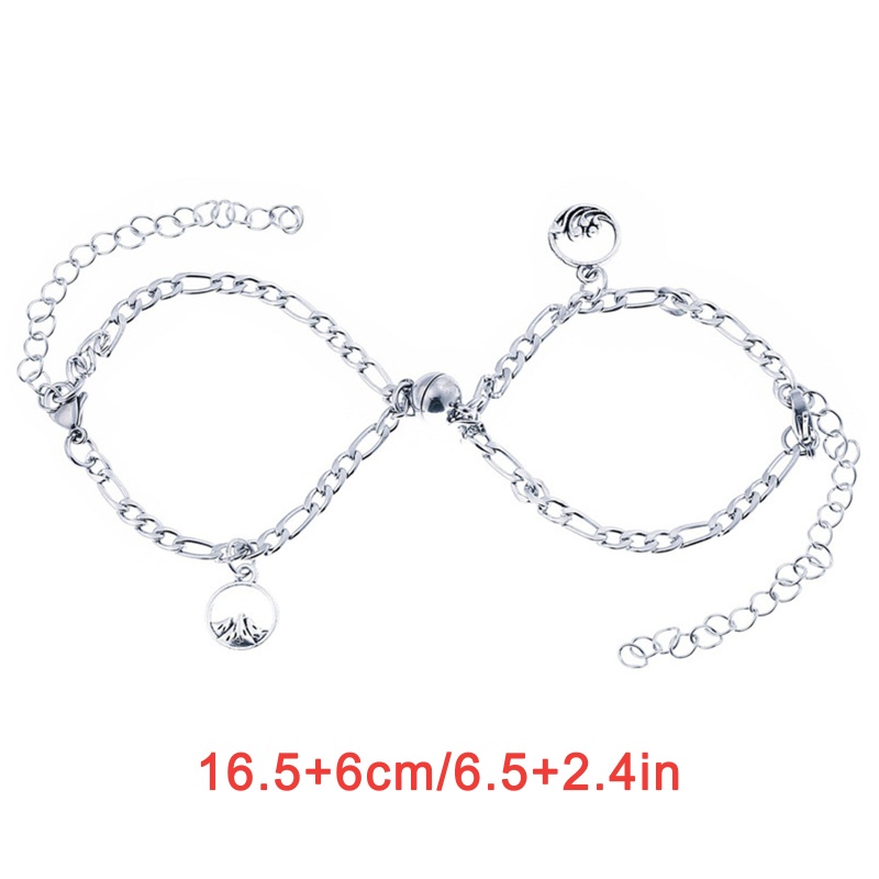 Set 2 Vòng Tay Chuỗi Hạt Nam Châm Thời Trang Cho Cặp Đôi