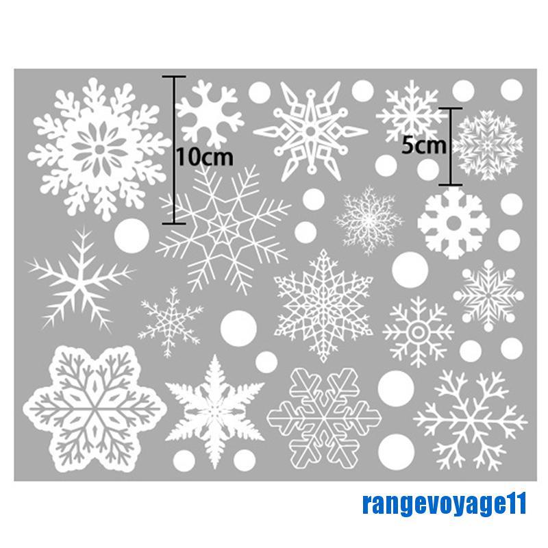 Bộ 37 Miếng Dán Cửa Kính Hình Bông Tuyết Lấp Lánh Trang Trí Giáng Sinh
