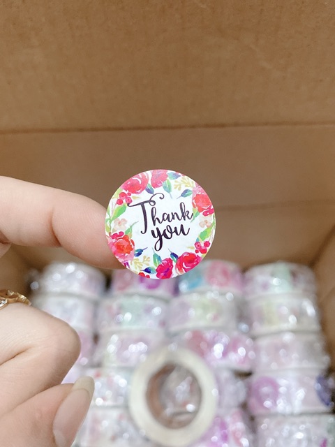 Tem dán thank you siu rẻ tiện lợi