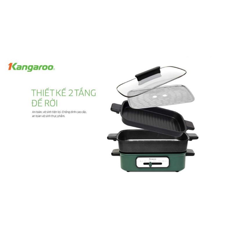 NỒI LẨU - NƯỚNG  ĐIỆN ĐA NĂNG KANGAROO KG5EH - KG5EGH  ( 5 LÍT - 1300W )