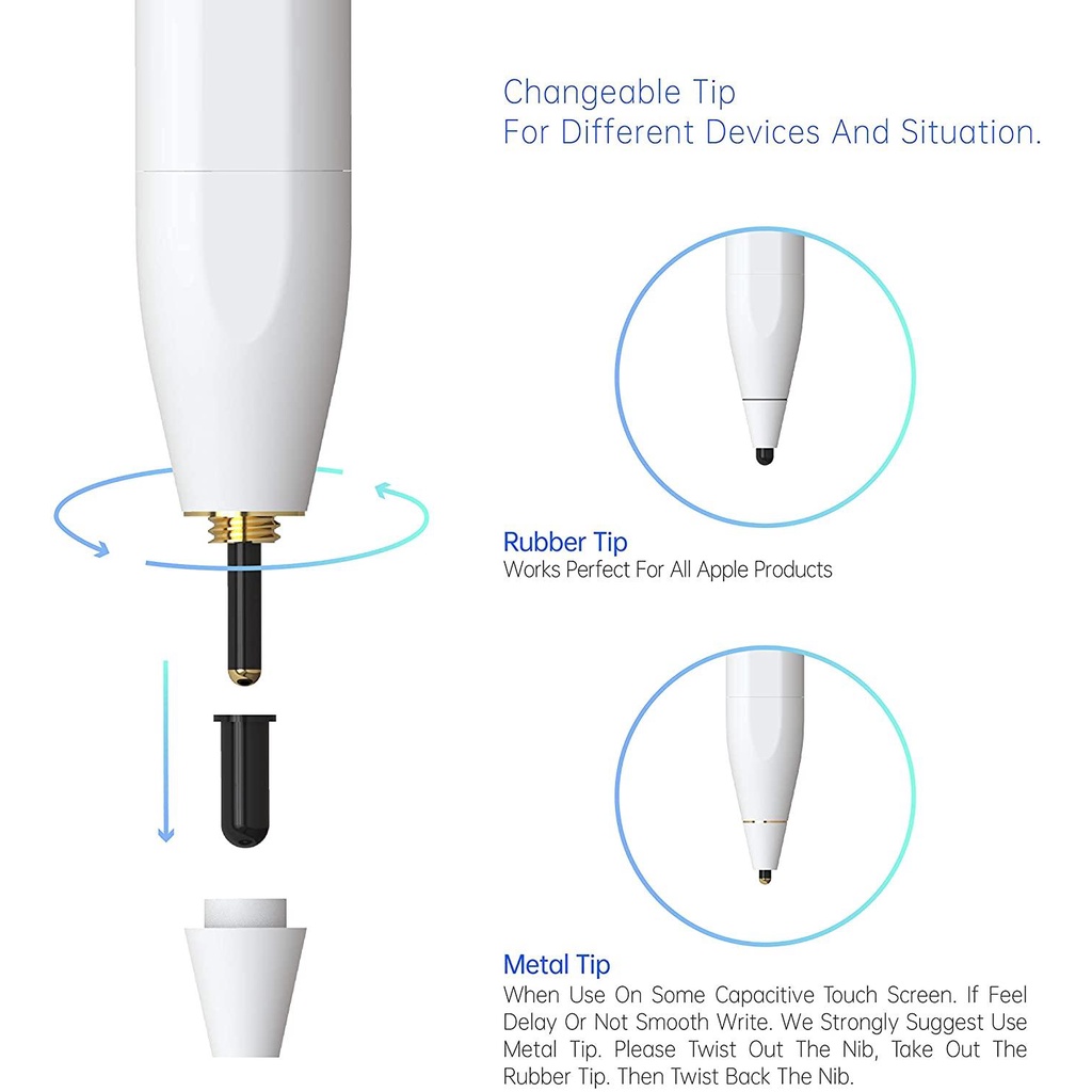 Bút Cảm Ứng Chuyên Dụng Cho iPad Air 2 Huawei Matepad 10.4 11 T10s M6 M5 Lite T5 Lenovo P11 Pro Xiaomi MiPad 5