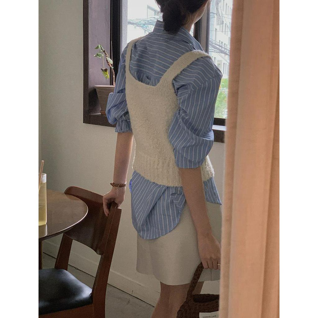 60635 Bên Ngoài Thời Trang Áo Yếm Trắng