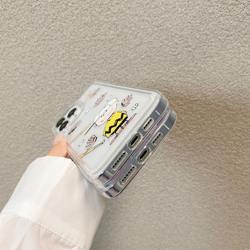 Ốp Điện Thoại Tpu Dẻo In Hình Snoopy Hài Hước Cho iphone 13 Promax 12 11 7 Plus X XR 8 7