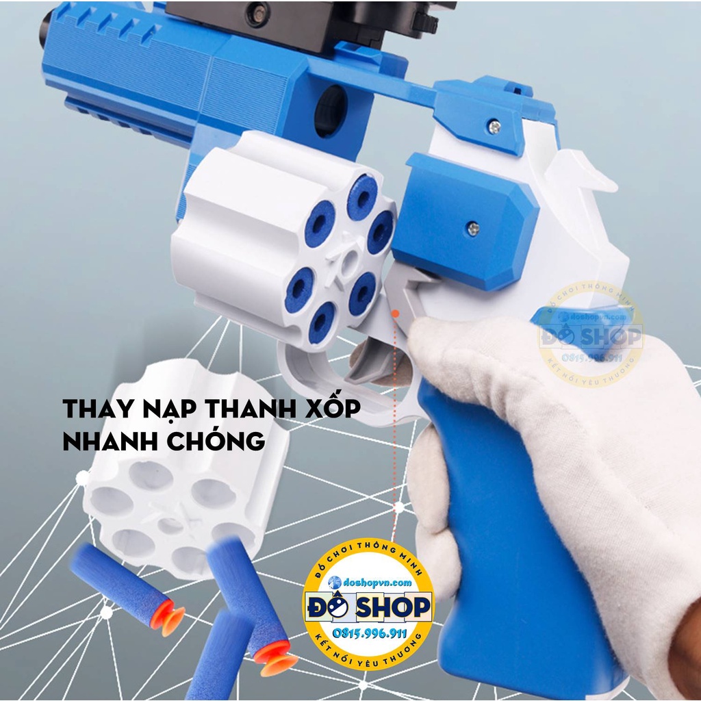 Đồ Chơi Cho Bé SUNG Nerf Nhựa ABS Pin Sạc Kèm 20 Xốp Mềm NE.03 - Đô Shop