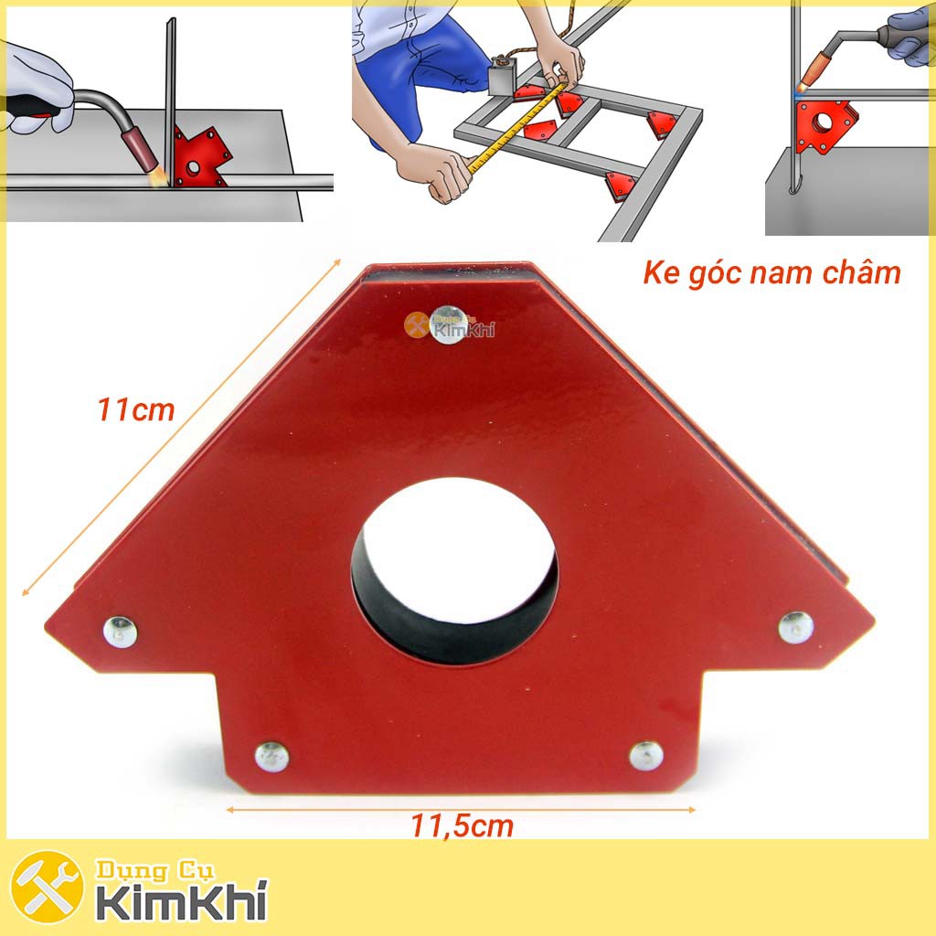 Ke góc nam châm 75LBS hàn góc 45°,90°,135° hút giữ 33kg