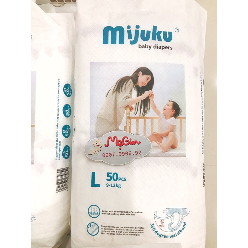 Tã dán và tã quần Mijuku cho bé sơ sinh - 18kg / đủ size/ S/ M/ L/ XL/ XXL/ XXXL
