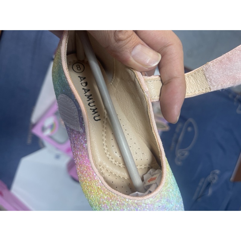 Giày công chúa bé gái Adamumu  Giày bệt phủ nhũ dễ thương 0922