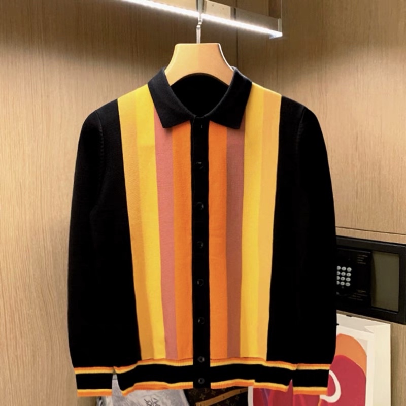 Áo len cho nam giới chất liệu dệt kim thời trang Âu Mỹ, áo len nam POLO thời trang cá tính