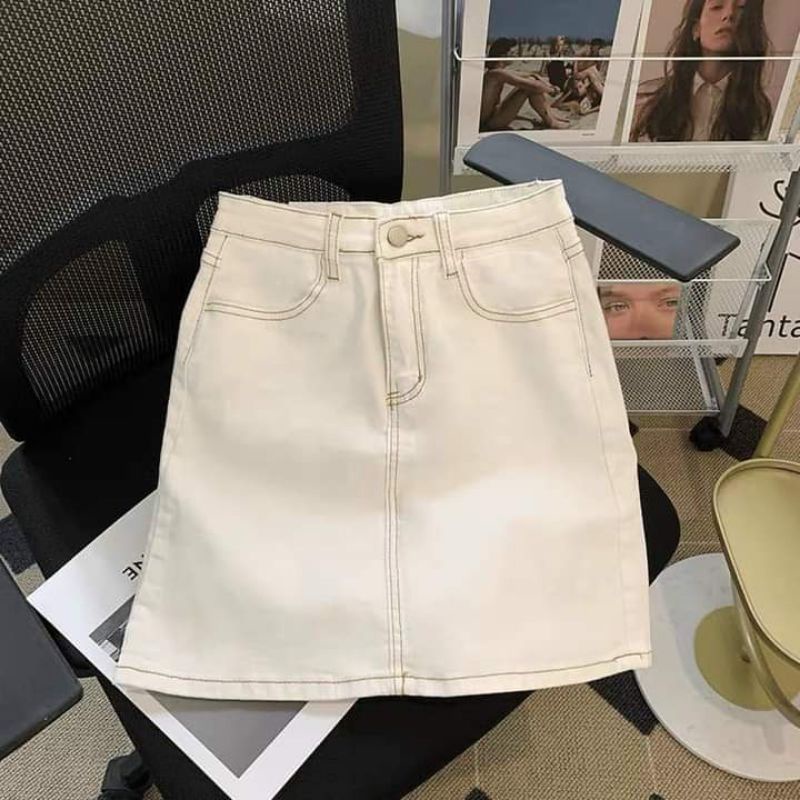 Chân váy kaki 2 lớp kèm quần 🌸 Chất kaki có size M và L, chân váy chỉ nổi