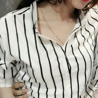 Áo sơmi vải kate lụa đẹp xinh y hình