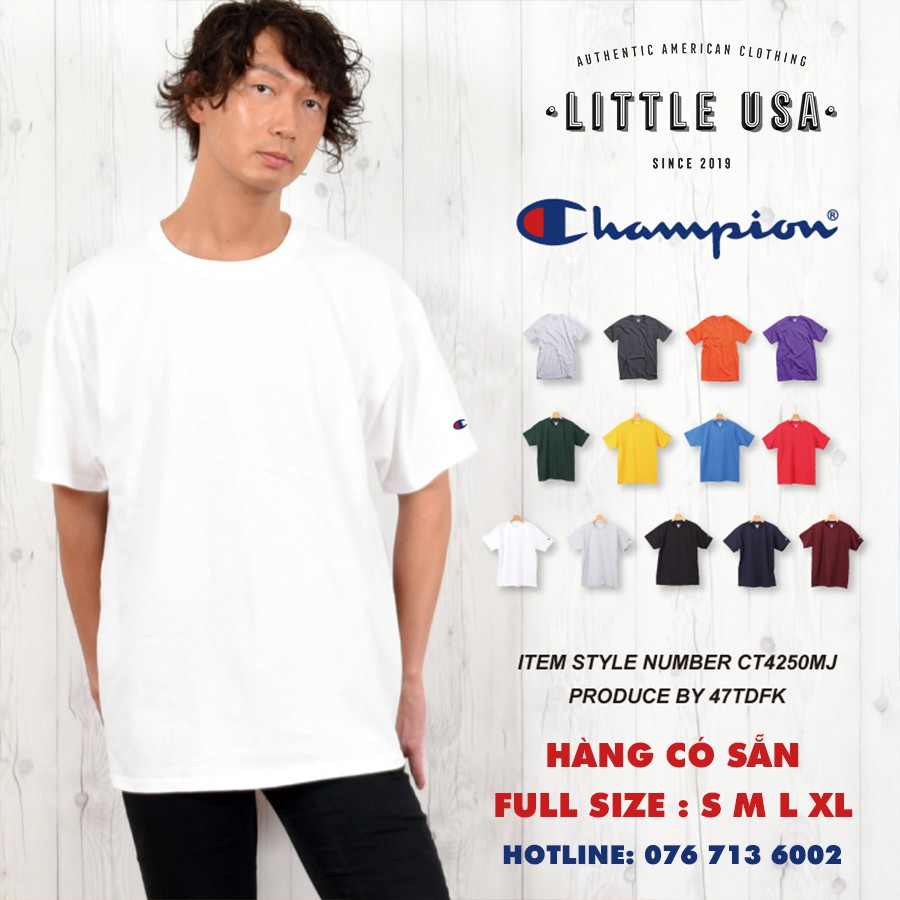 Áo thun Champion Trơn - Champion Basic Tee - Champion Blank Tee - Champion T425 - 100% AUTHENTIC SHIPPED USA