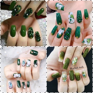 Bộ móng tay giả hàng thiết kế tặng kèm keo dán móng và dũa móng