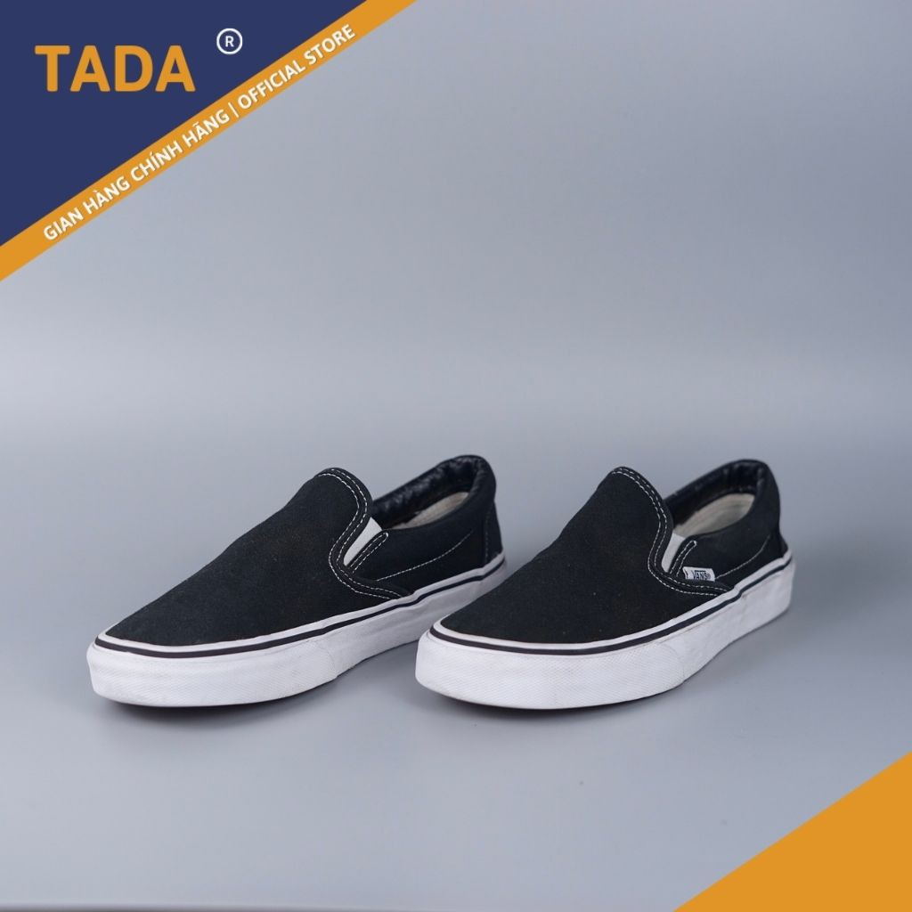 [Giày 2hand real] Giày Vans Slip On Low Black Cond 8+ 9+ 2hand real