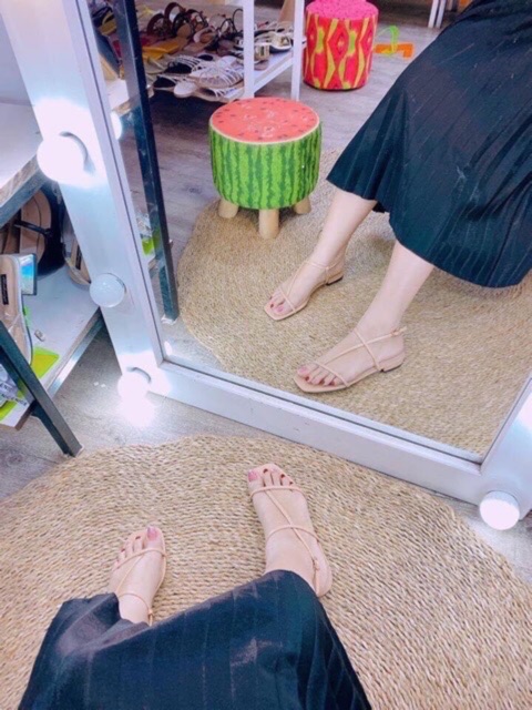 Sandal xỏ dây mảnh xéo hàng đẹp vnxk Mys Rosa Factory