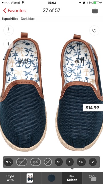 Slip On Bé Trai Đế Cói Xanh Navy