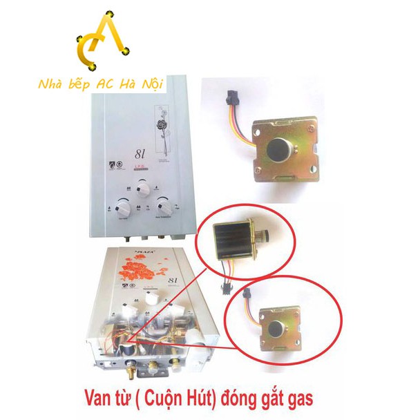 Van từ-Cuộn Hút Bình nóng lạnh gas- Linh kiện thay thế