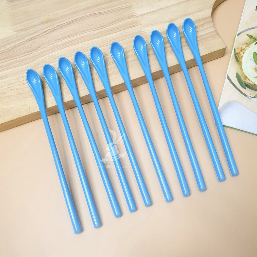 Muỗng khuấy cà phê, sinh tố, cocktail Rico nhiều màu, nhiều size