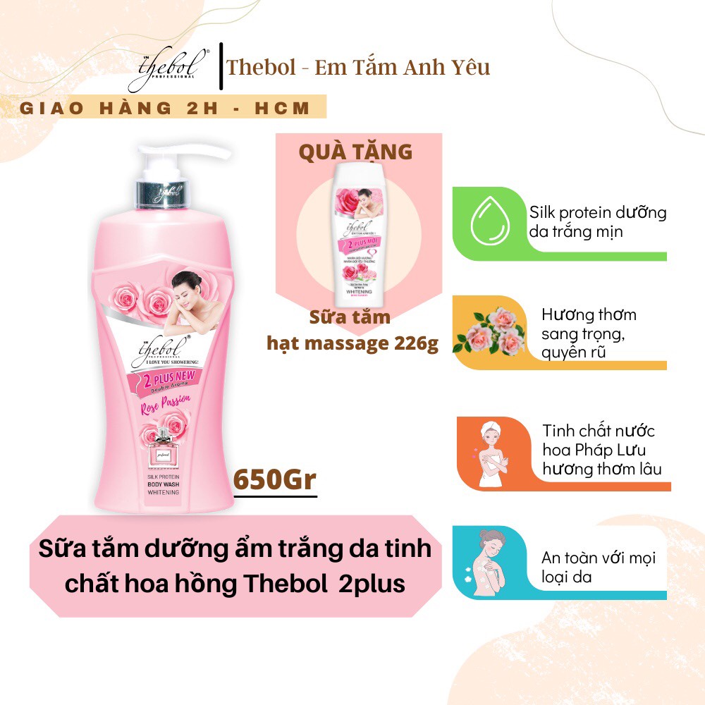 Sữa Tắm Thebol Em Tắm Anh Yêu 650G Nuôi Dưỡng Bảo Vệ Da, Giúp Da Trắng Sáng Mịn Màng MP Nga Hà