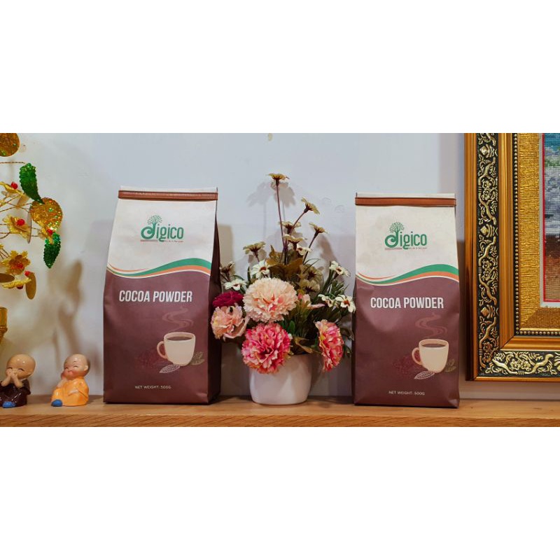 Bột ca cao Việt Nam nguyên chất, tỷ lệ bơ 20%, màu nâu sáng, có vị chua nhẹ và đắng nhẹ