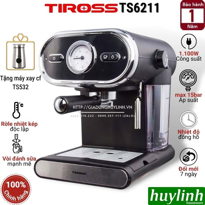 Máy pha cà phê Tiross TS6211 - Tặng kèm máy xay TS532