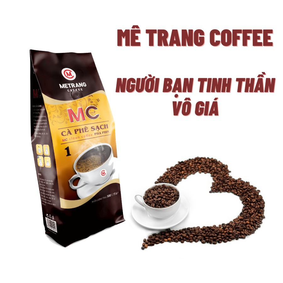 Cà phê sạch Mê Trang MC1 - cafe pha phin nguyên chất rang xay mộc (Arabica, Robusta) date mới | BigBuy360 - bigbuy360.vn