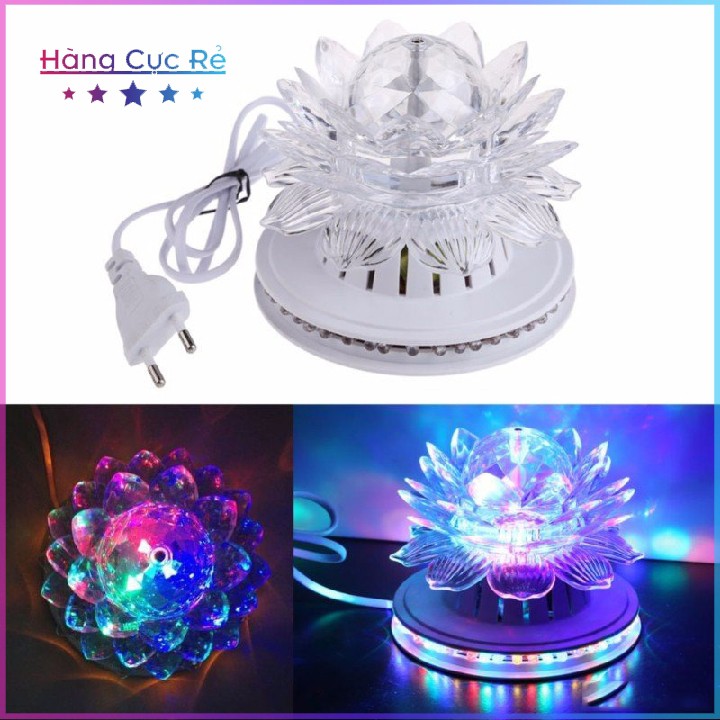 Đèn thờ Hoa Sen trang trí bàn thờ phật, bóng đèn led xoay nhiều màu - Shop Hàng Cực Rẻ