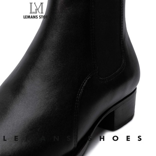 Giày da Chelsea Boots Classic Black CB04 (Da Bò Cao Cấp) LEMANS