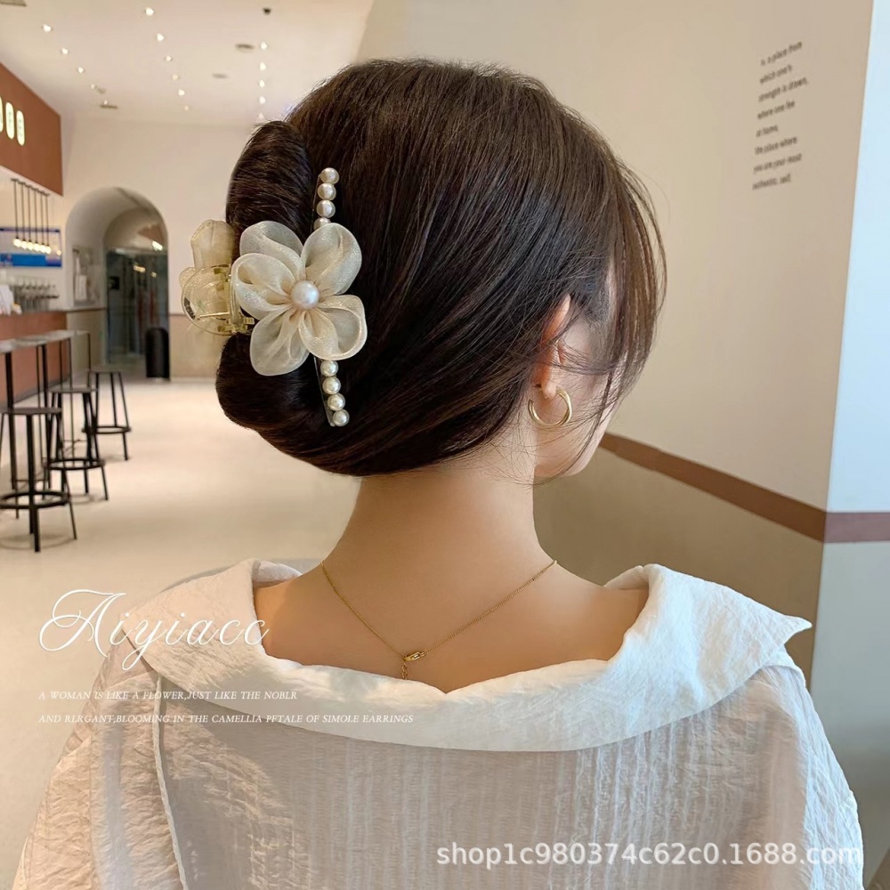 Kẹp Tóc Hình Hoa Lưng Cỡ Lớn Kiểu Pháp Thời Trang Mùa Hè Cho Nữ