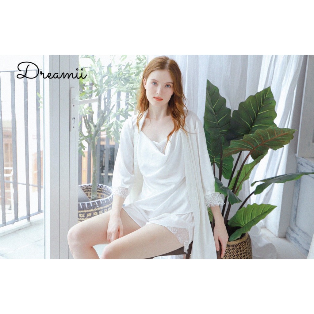 Bộ ngủ hai dây DREAMII Rose nữ trắng