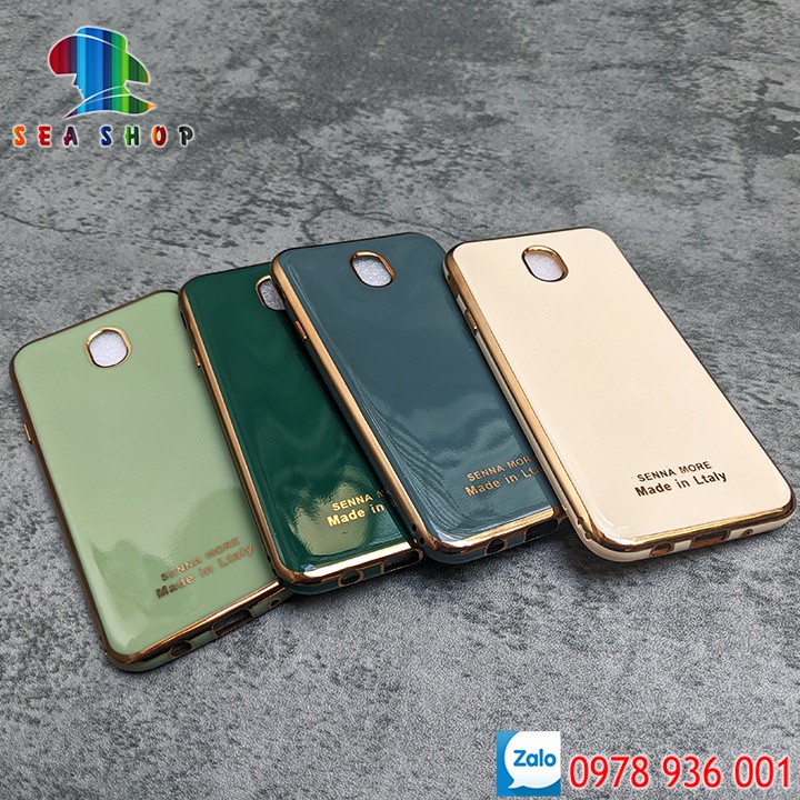 Ốp lưng Samsung J7 Pro 2017 SM-J730 - Nhựa dẻo -- VIỀN BỐNG -- Kính cường lực 9D