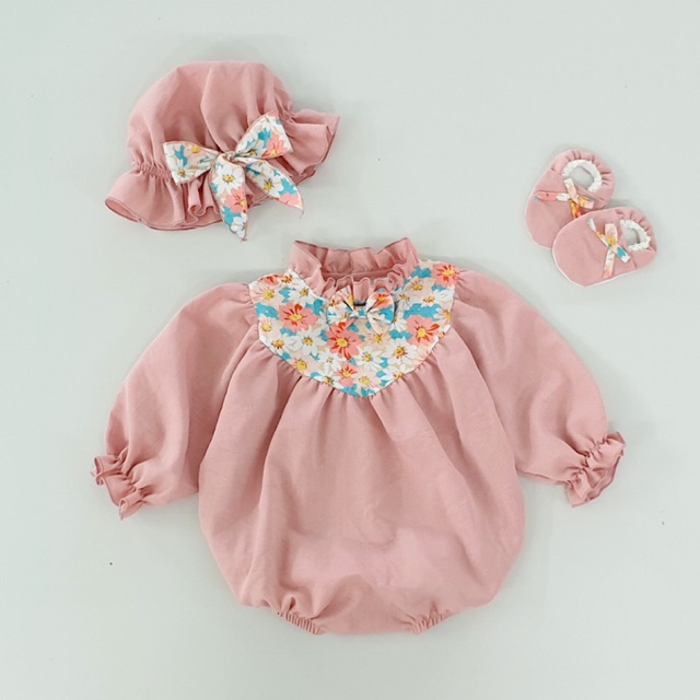 Body tay phồng phối hoa ngực