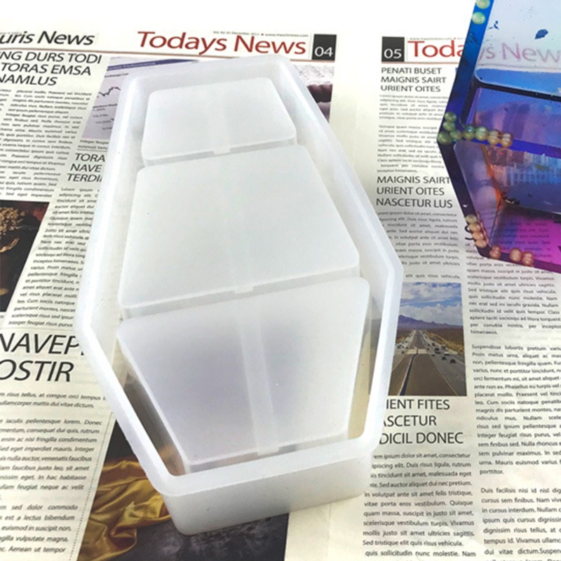 Khuôn Silicone Làm Giá Đỡ Trang Sức Hình Quan Tài Độc Đáo DIY