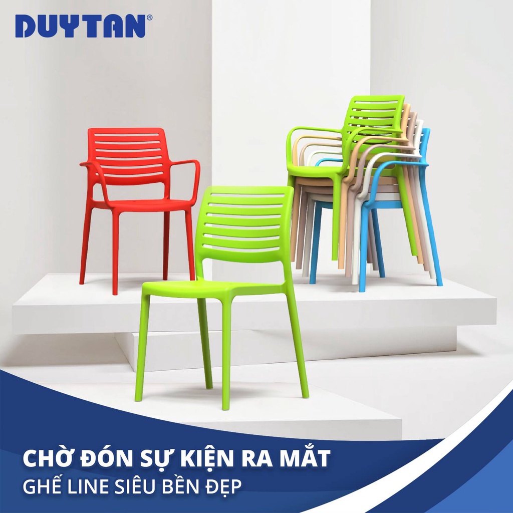 Ghế Nhựa Duy Tân LINE CAO CẤP ,Chịu Tải 150kg - Plaxury Duy Tân Đậm Chất Châu Âu