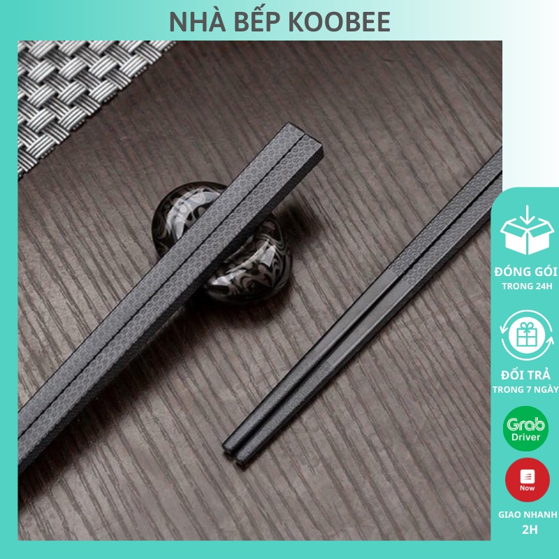 Set 10 đôi đũa Nhật sợi thuỷ tinh Glass Fiber - Đũa Nhật kháng khuẩn chống nấm mốc chống trơn trượt (BA05)