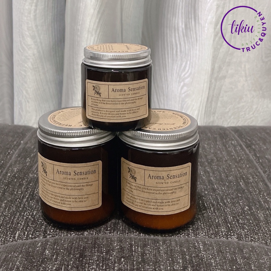Nến Thơm Phòng Tinh Dầu Thiên Nhiên Cao Cấp AROMA  Không Khói TIKIU Tạo Hương Thơm Trang Trí Decor