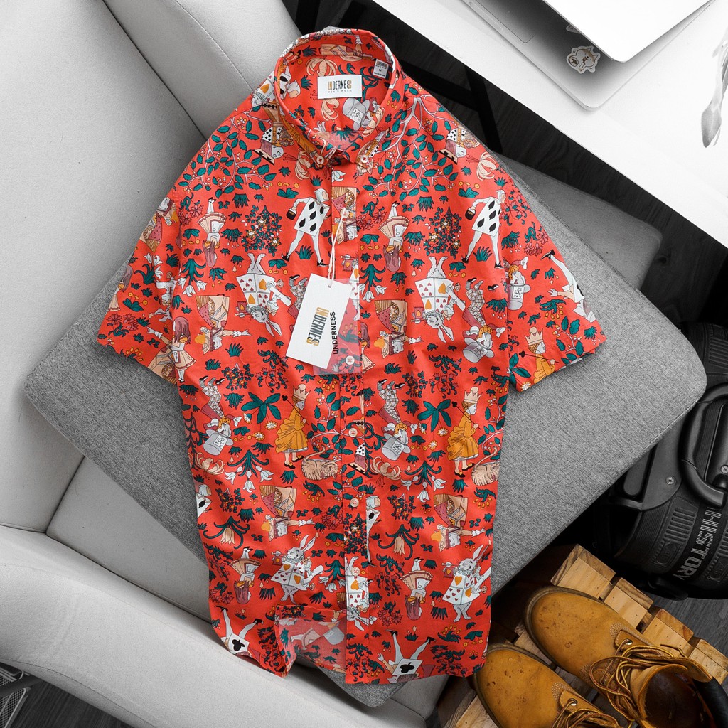 Áo sơ mi nam cộc tay họa tiết DICYDE N.UD.12 cao cấp