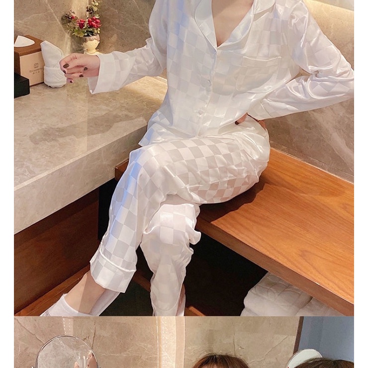 Bộ Pijama Lụa Ô Hàng Thiết Kế Cao Cấp Mặc Nhà Sang đẹp